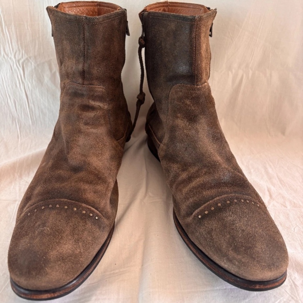 John Varvatos Brown Suede Boots